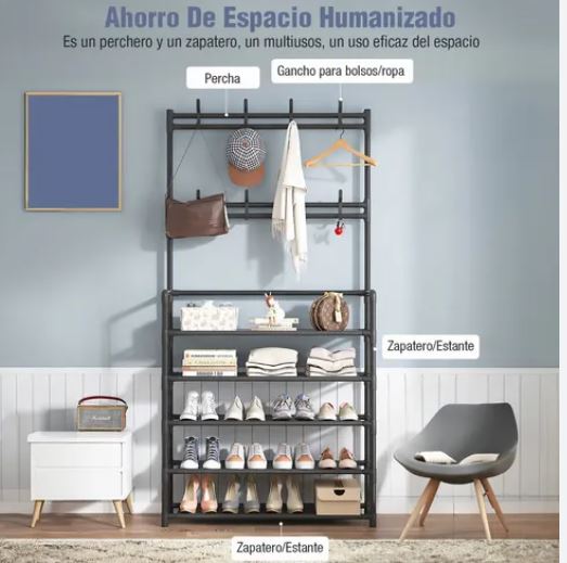 SmartSpace Tower™ – Torre Organizadora Vertical con Ganchos
